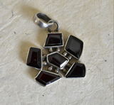 Chic Multi-Cluster Garnet Silver Sterling 925 Pendant - Baga Ethnik Living Default Title Pendants