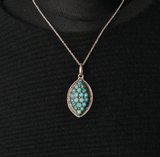 Handcrafted Vintage Turquoise Silver Sterling Pendant