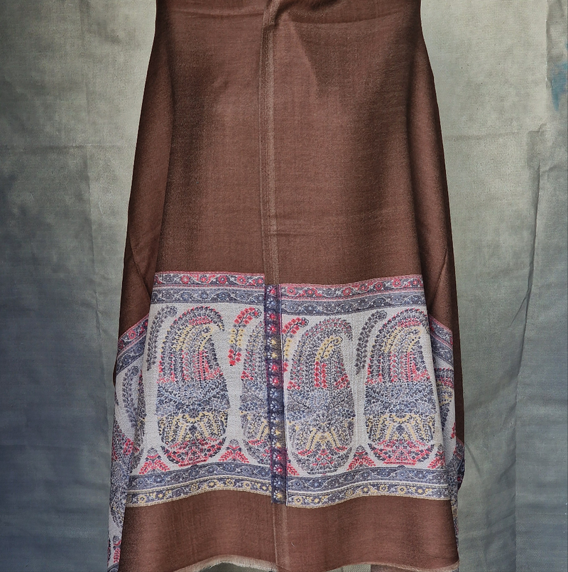 The Ultimate Choice in Luxury Soft Kashmir Pashmina Stoles- Umber Brown