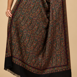 Green Kashmiri Kani Wool Shawl – Paisley Heritage Design