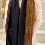 Twilight Collection Shawl – Black & Gold Elegance, Woven in Light