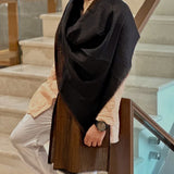 Men’s Twilight Collection Shawl – Black & Gold Woven Elegance
