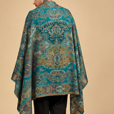 Turquoise Kashmiri Paisley Men’s Shawl – Heritage Design