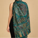 Turquoise Kashmiri Paisley Shawl – Heritage Design