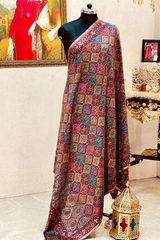 Heritage Zari Kani Woven Shawl – 100% Pure Wool Luxury - Baga Ethnik Living Default Title