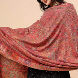 Pure Wool Kani Weave Shawl – Handwoven Paisley Jamawar Design - Baga Ethnik Living Default Title