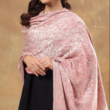 Royal Jamawar Kani Style Shawl – Soft Pink
