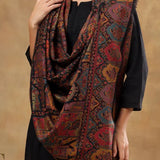 Kani Pashmina Blend Wool Shawl - Mughal Scene