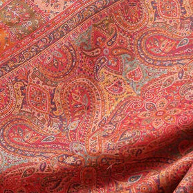 Pure Wool Kani Weave Shawl – Handwoven Paisley Jamawar Design - Baga Ethnik Living Default Title