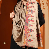 Ethnic Kani Weave Pure Wool Shawl – Elegant, Warm, and Soft Touch - Baga Ethnik Living Default Title