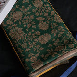 Classic Cream and Green Zari Floral Reversible Shawl – Luxury Pashmina Wool Wrap