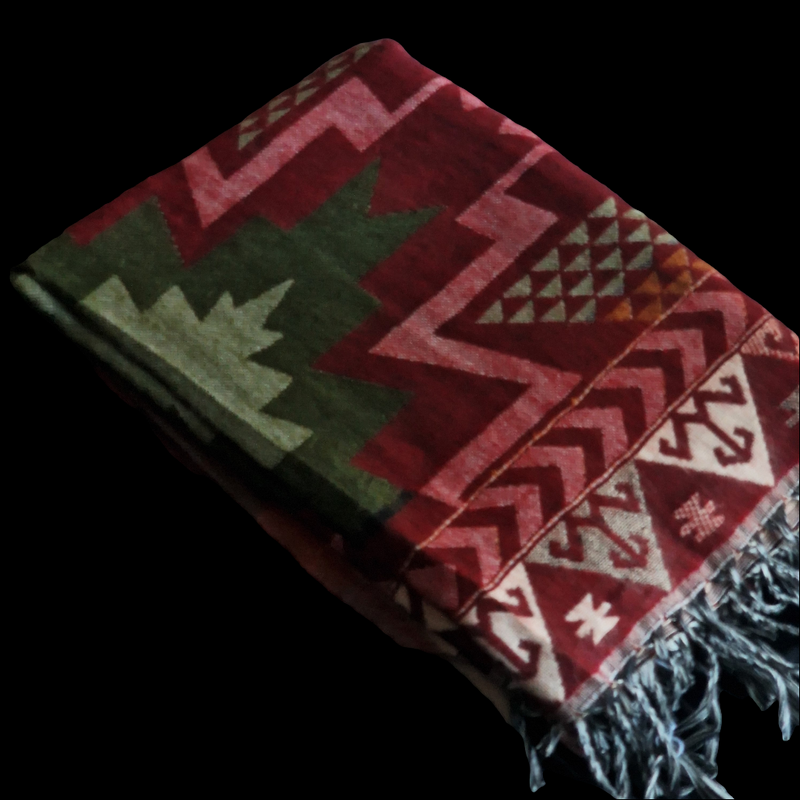 Yoga Meditation Wool Shawl – Soft and Handwoven