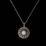Vintage Pearl in Marcasite 925 Sterling Silver Pendant Jewellery - Gift for Mom - Gift for Her