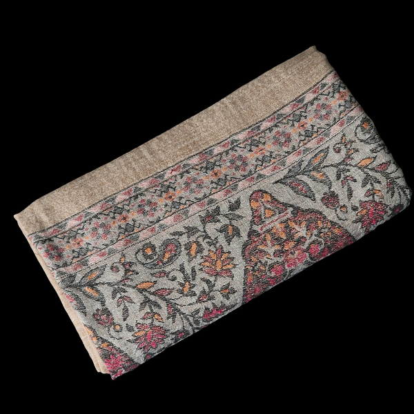 New Arrival - Hand Harvested Hand Spun Jamawar Weave Natural Cashmere