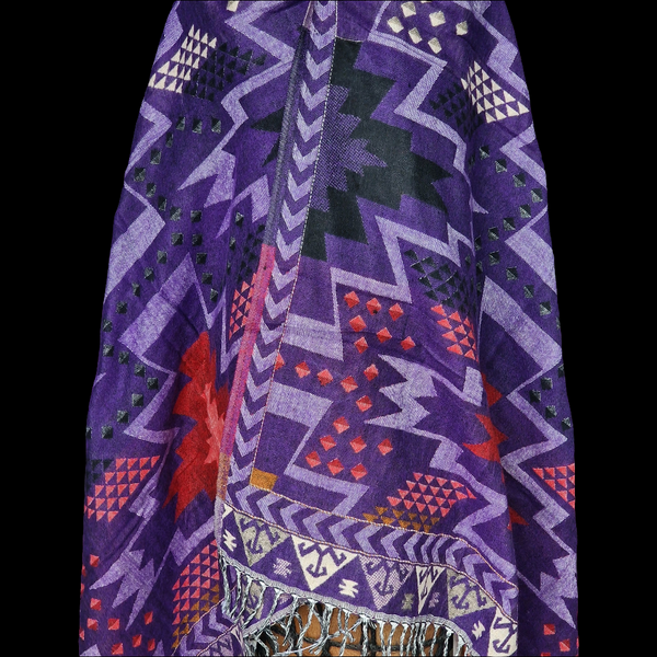 Wool Blanket Shawl – Handmade, Unisex, Gift-Ready