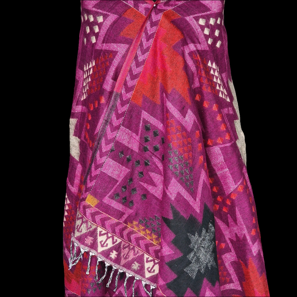 Wool Blend Boho Shawl – Lightweight Versatile Wrap