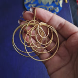 Multi Hoop Lightweight Unique Handmade Hook Earrings