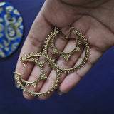 Tribal Boho Handmade Double Hoop Earrings