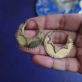 Bohemian Brass Hoop Earrings