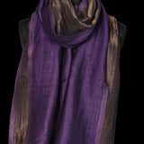 Twilight Collection Shawl – Purple & Gold Radiance, Handwoven Splendor
