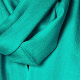 Kashmiri Diamond Weave Handwoven Pashmina Scarf - Turquoise Blue