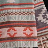 Himalayan Blanket Shawl – Woolen Multicoloured Tibetan Design