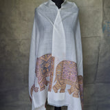 Kashmiri White Kani Pashmina Cashmere – Calla Lilly