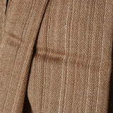 Chestnut Brown Yak Wool Stole – Handwoven Raw Border Tassel Wrap