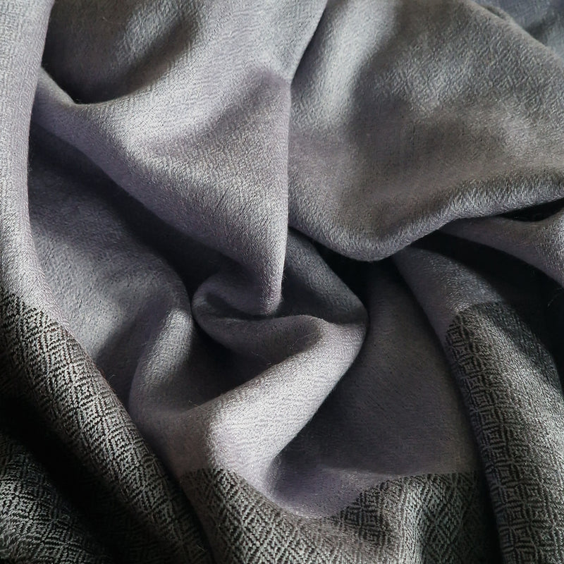 Stylish Luxury Soft Kashmir Pashmina Stole - Cloud Purple - Baga Ethnik Living