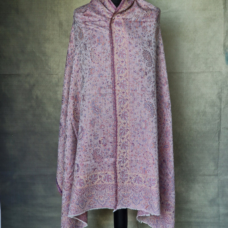 Full Kani Lightweight Pashmina Floral Shawl Wrap – Orchid Pink