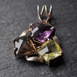 Stunning Citrine and Amethyst Pendant in 925 Sterling Silver