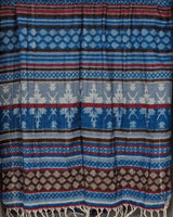 Bohemian Himalayan Wool Shawl – Colourful Tibetan Geometric Wrap