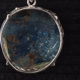 Gorgeous Deep Blue Chrysocolla Silver Sterling Pendant
