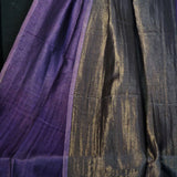 Twilight Collection Shawl – Purple & Gold Radiance, Handwoven Splendor