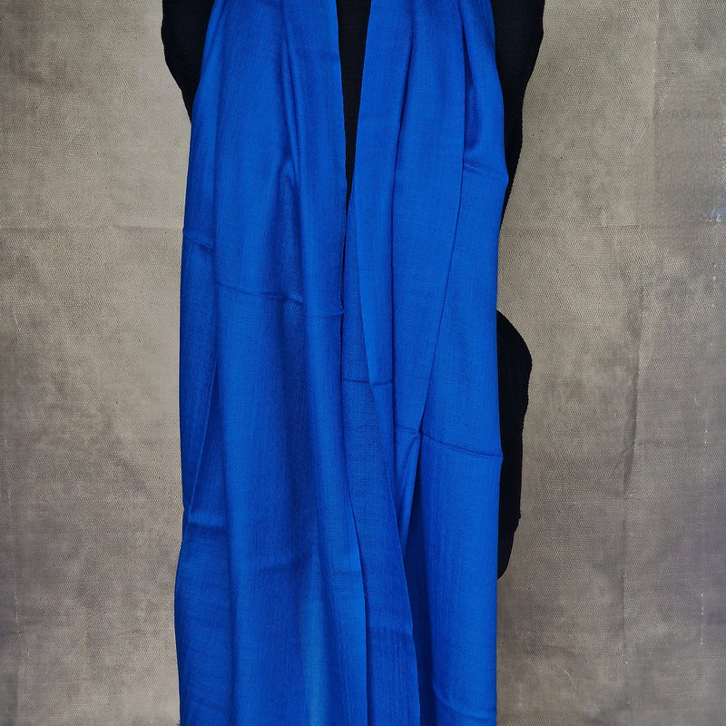 Authentic Kashmiri Diamond Weave Pashmina Scarf - Blue