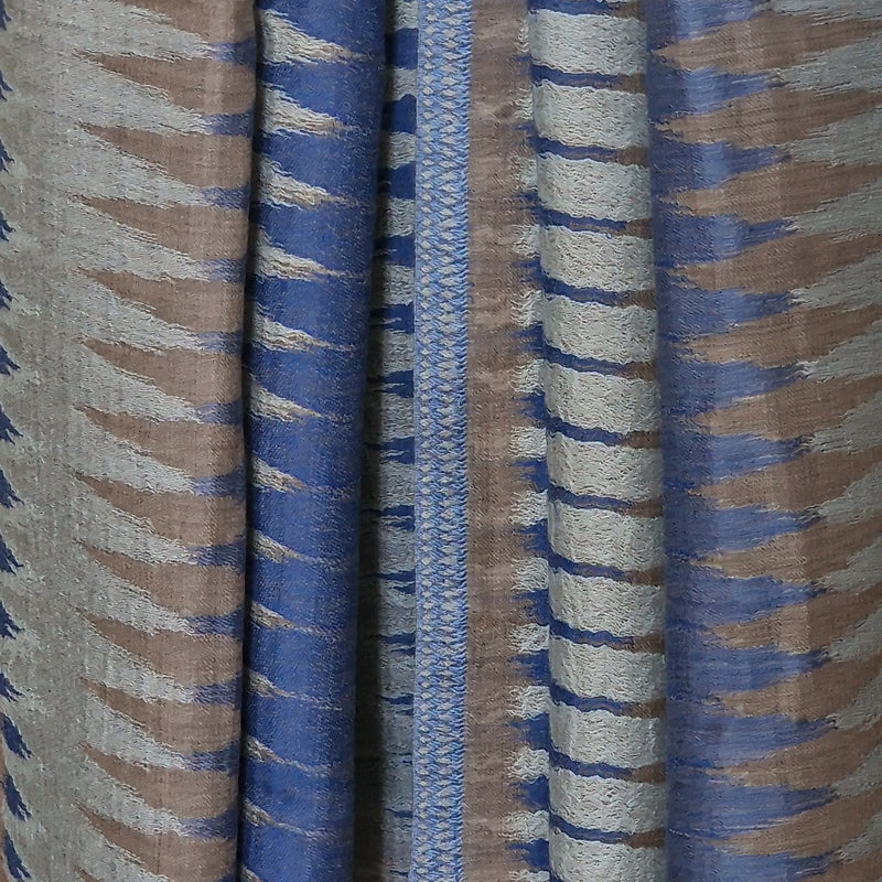 Soft Fine Wool Blue Ikat Pashmina Scarf Handwoven Wrap – Deep Azure - Baga Ethnik Living Default Title Accessories:Scarves & Wraps