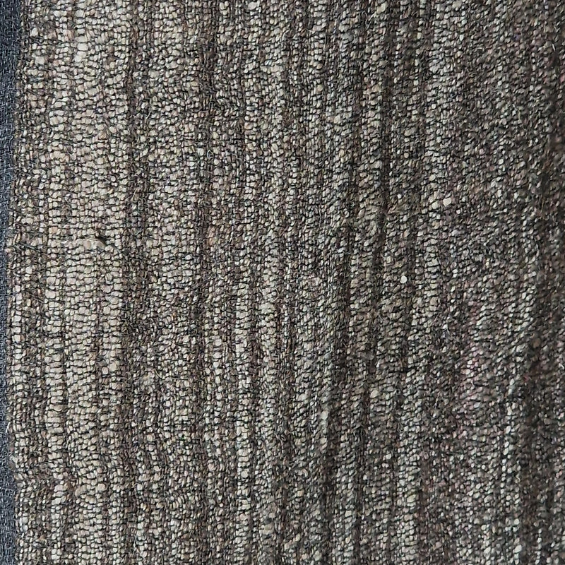 Onyx Grey Yak Wool Shawl – Deep Hue, Brown Raw Weave, Handcrafted Legacy - Baga Ethnik Living Default Title Accessories:Scarves & Wraps