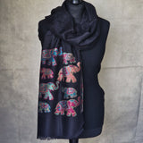Luxury Kashmir Kani Pashmina Stole – Soft, Handcrafted Elegance - Ebony tusk