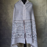 Quality Pashmina Cashmere Soft Kashmir Kani Stole - Petunia