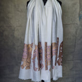 Kashmiri White Kani Pashmina Cashmere – Calla Lilly