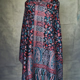 Authentic Luxury Soft Kashmir Kani Weave Pashminas - Adeline Black