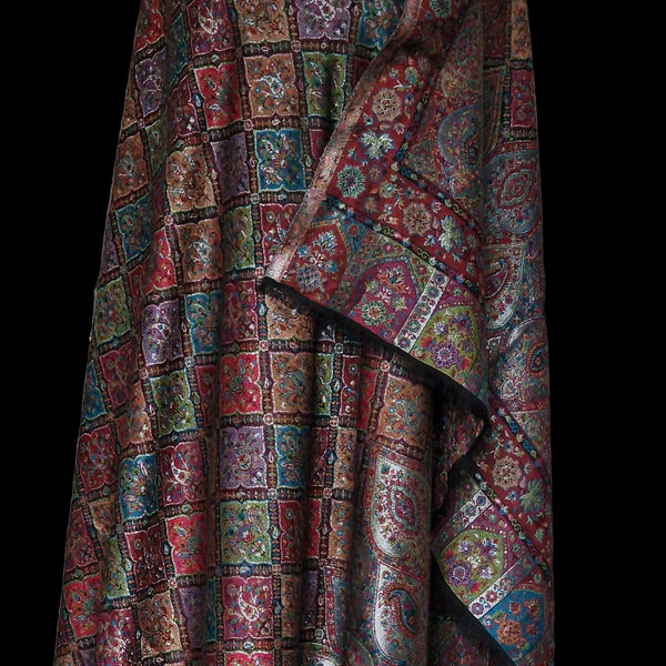 Heritage Zari Kani Woven Shawl – 100% Pure Wool Luxury