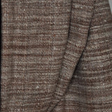 Brown Striped Yak Wool Shawl – Vibrant Kullu Border & Tassel Fringe