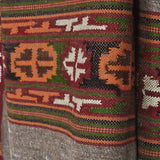 Authentic Yak Wool Winter Shawl – Taupe Brown Kullu Border