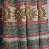 Multicoloured Himalayan Bohemian Shawl – Tibetan Oversized Woolen Throw