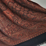 Royal Jamawar Kani Styled Design Kashmiri Shawl – Deep Black