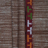 Almond Brown Yak Wool Shawl – Colourful Kullu Woven Border