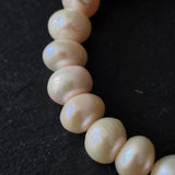 Tibetan Lava Stone & Freshwater Pearl Handmade Bracelet with Dorje Charm