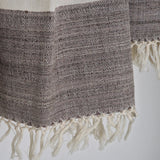 White Dove Yak Wool Stole – Handwoven Raw Wool Tassel Wrap