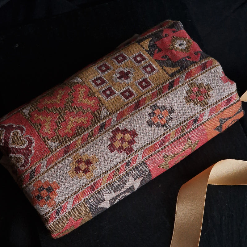 Luxury Beige Pashmina Stole with Kullu Woven Palla – Timeless Style